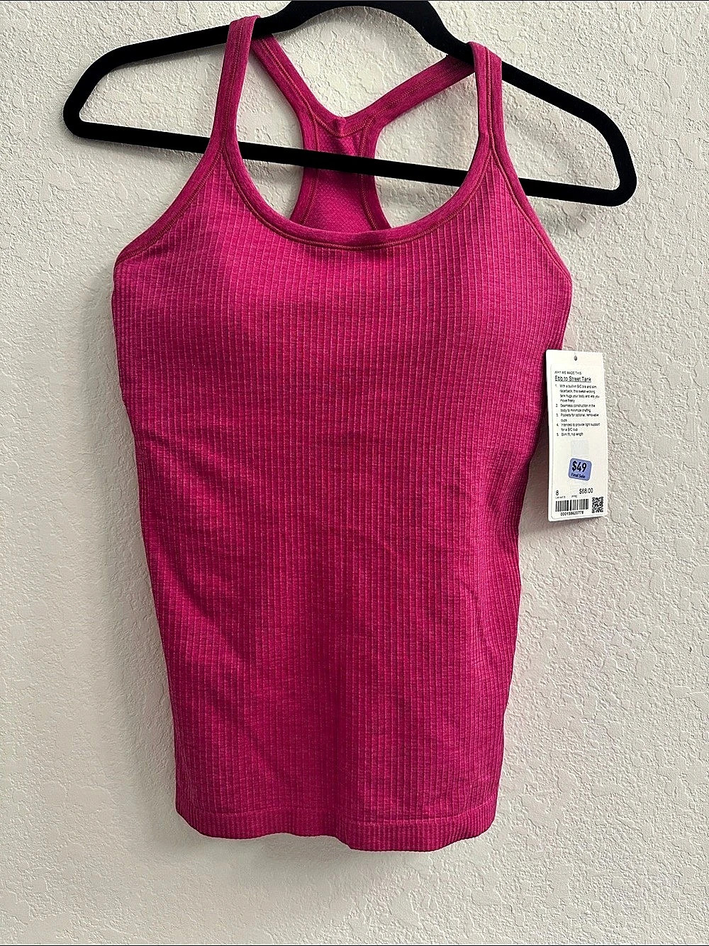 lululemon Ebb to Street Tank Pink Size 8